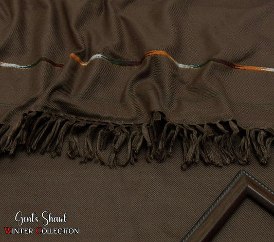 Men's Winter Wool shawl-brown