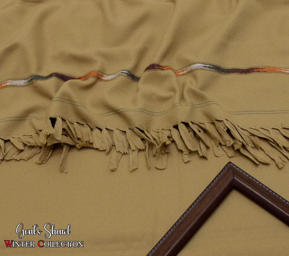 Men's Winter Wool shawl-mustard