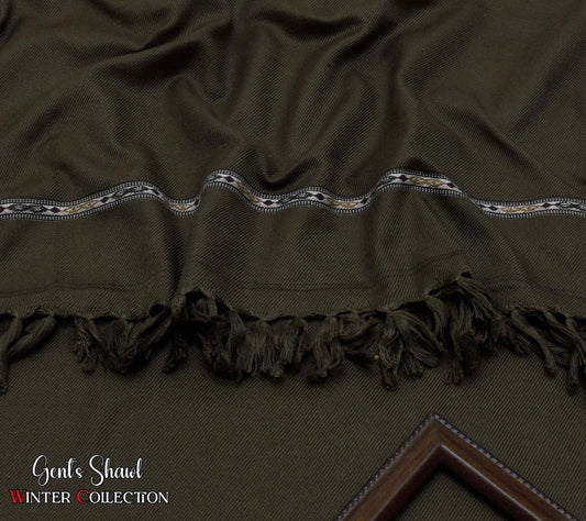 Men's Winter Wool shawl-olive