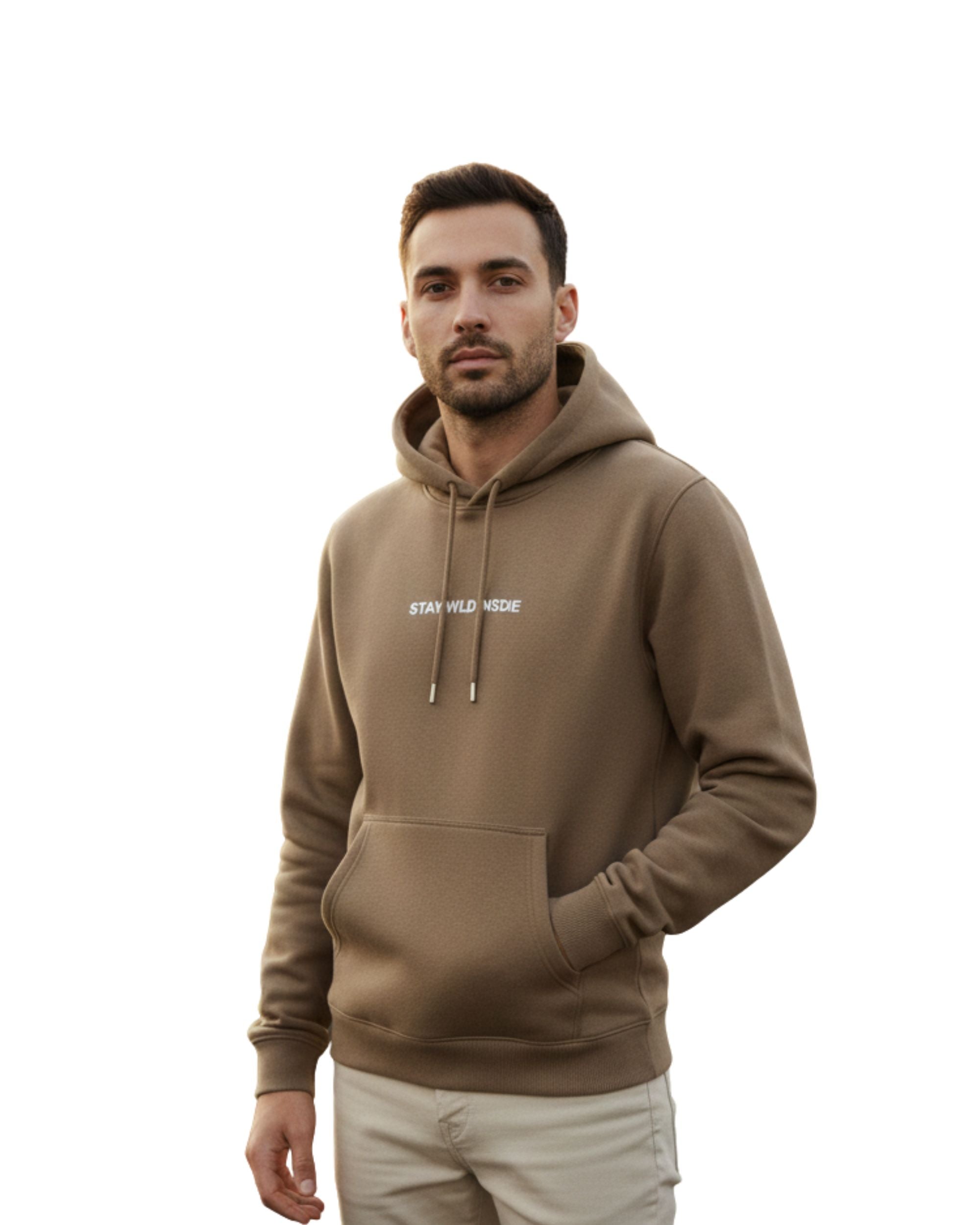 "Stay Wild Inside" Dropshoulder Hoodie(350 GSM)