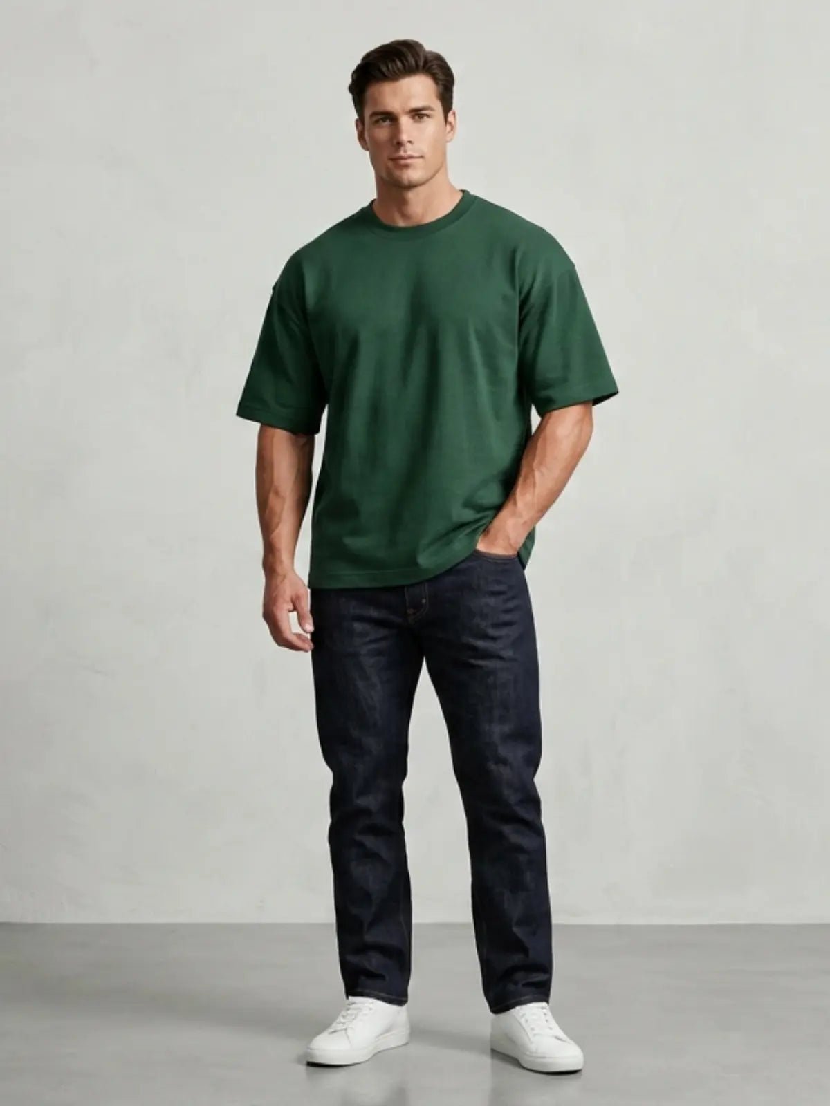 Premium Pure Cotton Drop-Shoulder T-Shirt - Swanah.Store