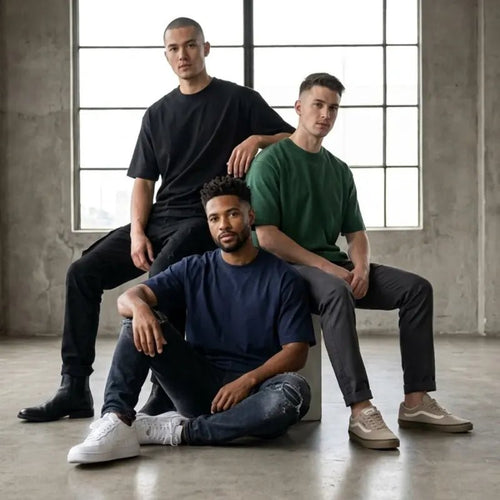 3 Premium Oversized Drop Shoulder T-Shirts - Swanah.Store