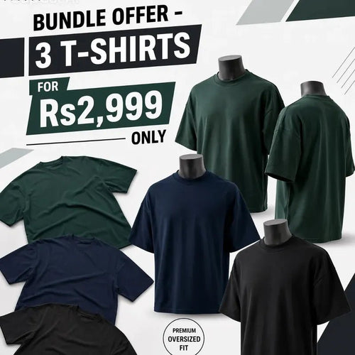 3 Premium Oversized Drop Shoulder T-Shirts - Swanah.Store