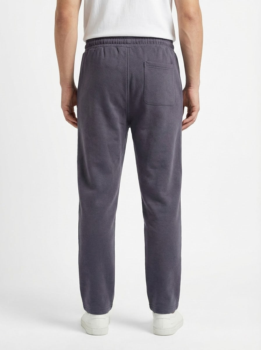 Dark Gray Cotton Fleece Winter Trousers – Relaxed Fit