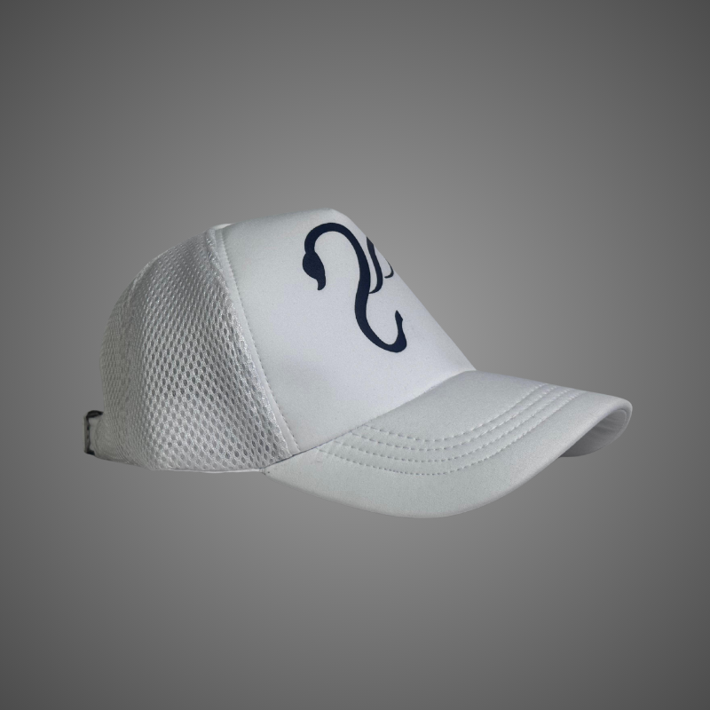 Swanah Signature Mesh Cap – Classic White / Deep Black